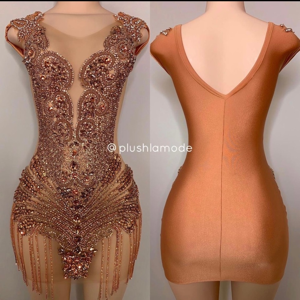 Custom Rhinstone  Dress